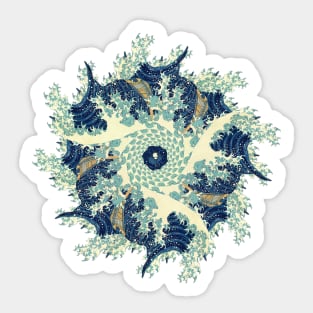 Centering, Great Wave Mandala Sticker